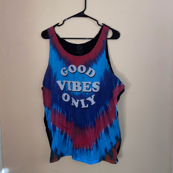 Pacsun graphic tee sleeveless shirt y2k Tie dye tank top retro beachy streetwear - Picture 9 of 9